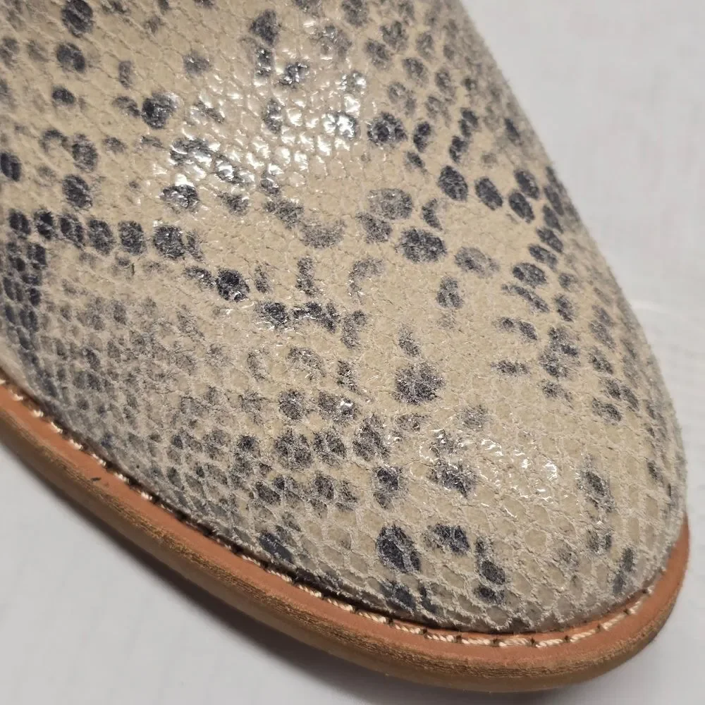 Sofft Abena Snakeskin Python Embossed Genuine Leather Ankle Boots Booties 9.5 - Picture 2 of 11